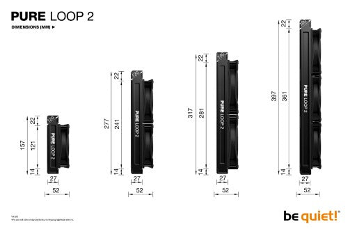 be quiet! Pure Loop 2 | 120mm Processor All-in-one liquid cooler 12 cm Black 1 pc(s)