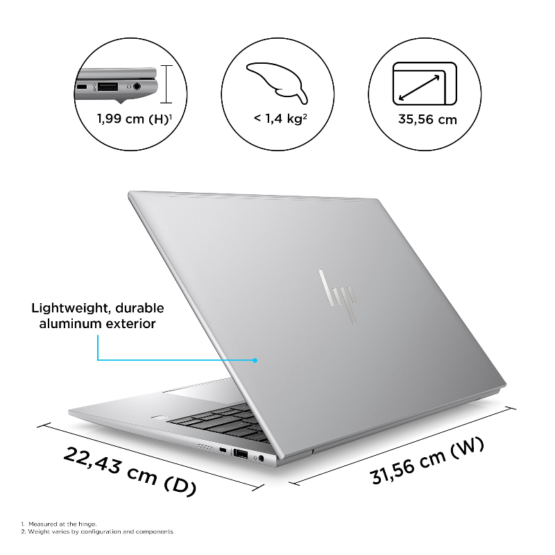 HP ZBook Firefly 14 G10 A AMD Ryzen™ 7 PRO 7840HS Mobile workstation 35.6 cm (14") WUXGA 16 GB DDR5-SDRAM 512 GB SSD Wi-Fi 6 (802.11ax) Windows 11 Pro Grey  -  - 