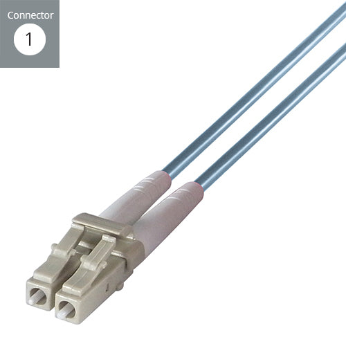connektgear 15m Duplex Fibre Optic Multi-Mode Cable OM3 50/125 Micron LC to LC Aqua