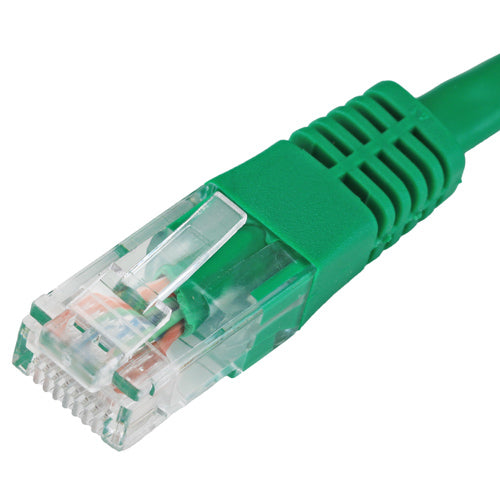 Cablenet 1m Cat6 RJ45 Green U/UTP PVC 24AWG Flush Moulded Booted Patch Lead  - Computer Cables - Cablenet