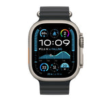 Apple 49mm Black Ocean Band Extension - Natural Titanium Finish