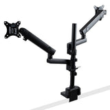 StarTech.com Desk Mount Dual Monitor Arm, Full Motion Monitor Mount for 2x VESA Displays up to 32" (17.6lb/8kg), Height Adjustable, Clamp/Grommet Mount, Mechanical Spring