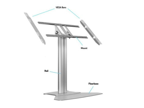 Multibrackets M Public Display Stand 110 HD Floorbase Single Silver