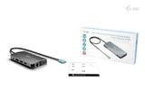 i-tec USB-C Metal Nano 3x Display (DP, HDMI and VGA) Docking Station + Power Delivery 100 W