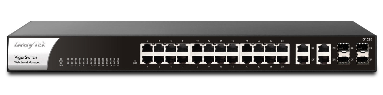 Draytek G1282 Managed Gigabit Ethernet (10/100/1000) 1U Black  - Networking - Draytek