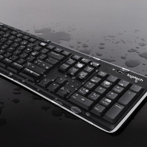 Logitech 920-004508 keyboard Mouse included Home RF Wireless QWERTY US International Black