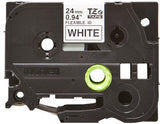 Brother TZE-FX251 DirectLabel black on white Laminat 24mm x 8m for Brother P-Touch TZ 3.5-24mm/HSE/36mm/6-24mm/6-36mm
