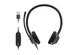 Cisco Headset 322Q USB, Wired Dual On-Ear Headphones, Microsoft Teams Controller with USB-A, Carbon Black, 2-Year Limited Liability Warranty (HS-W-322Q-C-USB)