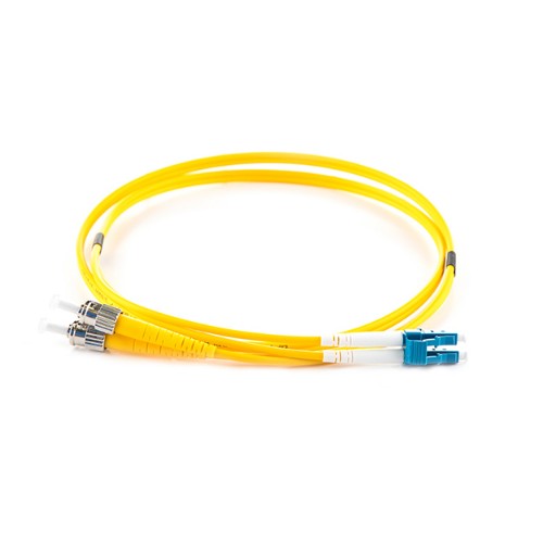 connektgear 10m Duplex Fibre Optic Single-Mode Cable OS2 9/125 Micron LC to ST - Yellow