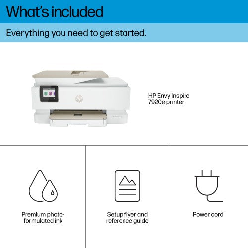 HP ENVY Inspire 7920e Wireless All-in-One Color Printer, Instant Ink; Copier, Scanner
