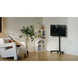 Manhattan Trolley Mount Stand for TV & Monitors, For screens: 13" to 42", VESA compatibility: all between 75X75 to 200x200mm - check the dimensions of the four mounting holes on back of screen to ensure it fits, Max 20kg, Height-adjustable to six levels,