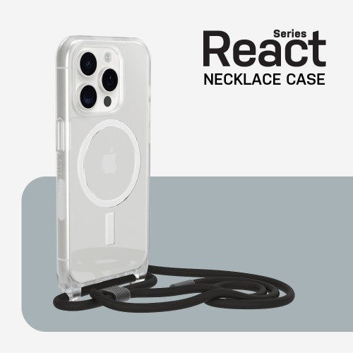 OtterBox React Series Necklace MagSafe for iPhone 15 Pro, Clear