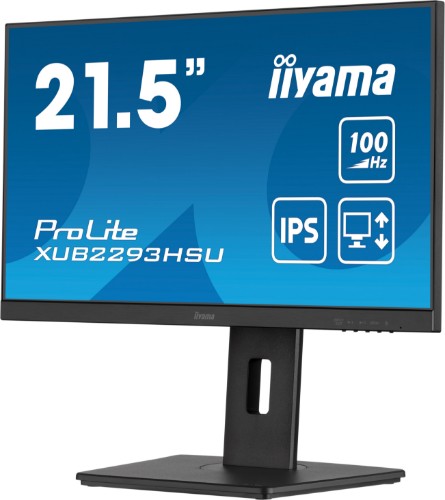 iiyama ProLite XUB2293HSU-B7 computer monitor 54.6 cm (21.5") 1920 x 1080 pixels Full HD LED Black