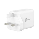 j5create JUP3365F-FN 65W GaN USB-C® 3-Port Charger - UK