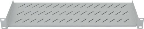 Intellinet 19" Cantilever Shelf, 1U, 2-Point Front Mount, 150mm Depth, Max 25kg, Grey, Three Year Warranty