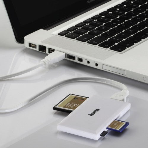 Hama USB 3.0 Multi-Card Reader, SD/microSD/CF/MS, white