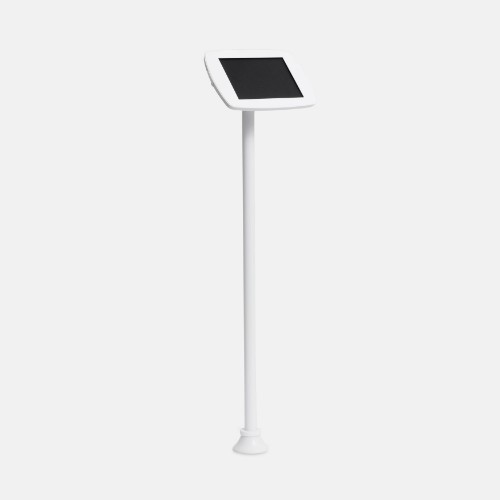 Bouncepad Original Floorstanding Slim with USB Cable | Covered Front Camera and Home Button | White | Samsung Galaxy Tab A9+ and A11+ 11-inch (2023 - 2025)