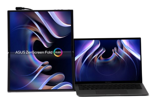 ASUS ZenScreen Fold OLED MQ17QH computer monitor 43.9 cm (17.3") 2560 x 1920 pixels Quad HD Silver