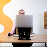 R-Go Tools Laptop stand R-Go Riser Document, ergonomic, foldable and adjustable stand with document holder, black