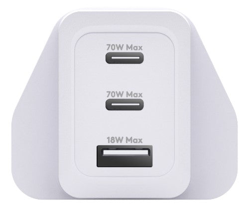 dbramante1928 IT - UK W. Charger - 2xUSB-C 70W + 1xUSB-A - WHT