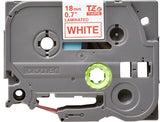 Brother TZE-242 DirectLabel red on white Laminat 18mm x 8m for Brother P-Touch TZ 3.5-18mm/36mm/6-18mm/6-24mm/6-36mm
