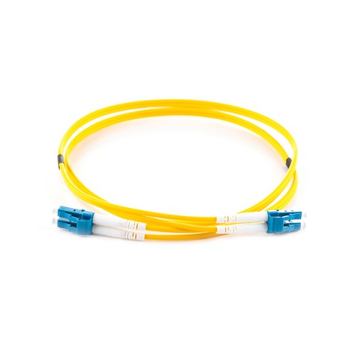 connektgear 2m Duplex Fibre Optic Single-Mode Cable OS2 9/125 Micron LC to LC - Yellow