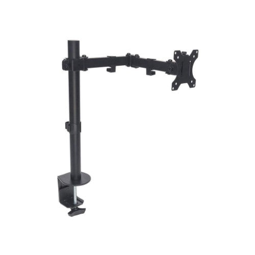 Manhattan Desk Mount for TV & Monitors (Full Motion), For screens 13" to 27", Clamp fitting to desk, VESA compatability: 75x75mm and 100x100mm - check the dimensions of the four mounting holes on back of screen to ensure it fits, Max 8kg, Bracket, Lifetim