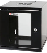 Intellinet 10" Network Cabinet - Wall Mount (Standard), 6U, 300mm Deep, Black, Assembled, Max 60kg, Suitable also for use on desk or floor, Usable Depth 265mm, Metal & Glass Door, Back Panel,Removeable Sides,Parts for wall install (eg screws/rawl plugs) n