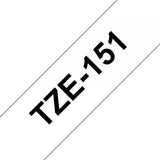 Brother TZE-151 DirectLabel black on Transparent Laminat 24mm x 8m for Brother P-Touch TZ 3.5-24mm/HSE/36mm/6-24mm/6-36mm