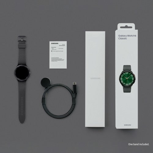 Samsung Galaxy Watch6 Classic SM-R960NZKAEUA smartwatch / sport watch 3.81 cm (1.5") OLED 47 mm Digital 480 x 480 pixels Touchscreen Black Wi-Fi GPS (satellite)