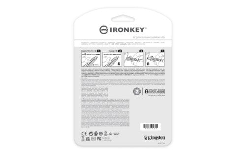 Kingston Technology IronKey 128GB Keypad 200, FIPS 140-3 Lvl 3 AES-256 Hardware Encrypted