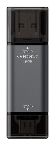 Team Group X1 USB 3.2 Gen1 USB flash drive 64 GB USB Type-A / USB Type-C 3.2 Gen 1 (3.1 Gen 1) Black, Grey