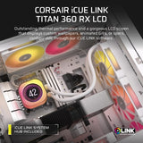 Corsair iCUE LINK TITAN 240 RX LCD Processor All-in-one liquid cooler 12 cm White 1 pc(s)