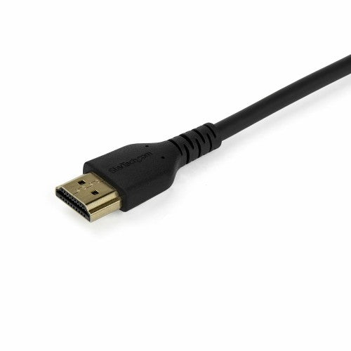 StarTech.com 5ft (1.5m) Slim HDMI 2.0 Cable, Flexible Premium Certified HDMI Cord with Ethernet, UHD 4K 60Hz HDR10, Durable Aramid Fiber Design with TPE Jacket