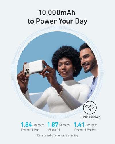 ANKER MAGGO POWER BANK (10K, MAGNETIC WIRELESS), WHITE