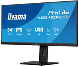 iiyama ProLite 34” IPS ultra-wide flat screen with PiP, PBP and height adjustable stand