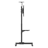 Manhattan Trolley Mount Stand for TV & Monitors, For screens 37" to 65", VESA compatability: all between 200x200 to 600x400mm - check the dimensions of the four mounting holes on back of screen to ensure it fits, Max 40kg, Black, LFD, Bracket, Lifetime Wa