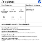 HP ProBook 4 G1iR Intel Core 7 150U Laptop 35.6 cm (14") WUXGA 16 GB DDR5-SDRAM 512 GB SSD Wi-Fi 6E (802.11ax) Windows 11 Pro Silver