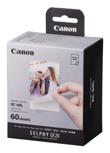Canon 6756C001/XC-60L Photo cartridge Etikettes 54x85mm, 60 pages for Canon Selphy QX 20