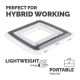 Fellowes Laptop Stand for Desk - I-Spire Quick Lift Adjustable Laptop Stand for the Home and Office - Portable Laptop Stand with 7 Height Adjustments - Max Monitor Size 17", Max Weight 4KG - White