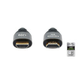 Manhattan HDMI 8K@60Hz Cable with Ethernet, 2m, Certified, Suitable for ALL 8K, 4K & 1080p/HD uses - when upgrading now or have it ready for when you need it, Male to Male, Black, 4K@120Hz, Ultra HD 4k x 2k, Lifetime Warranty, Ultra High Speed