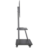 Manhattan Trolley Mount Stand for TV & Monitors, For screens 37" to 100", VESA compatability: all between 200x200 to 800x600mm - check the dimensions of the four mounting holes on back of screen to ensure it fits, Max 150kg, Black, LFD, Stand, Bracket