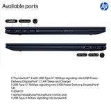 HP EliteBook X Flip G1i Next Gen AI PC Copilot+ PC Intel Core Ultra 7 258V Hybrid (2-in-1) 35.6 cm (14") Touchscreen WUXGA 32 GB LPDDR5x-SDRAM 1 TB SSD Wi-Fi 7 (802.11be) Windows 11 Pro Blue