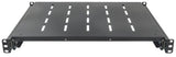 Intellinet 19" Sliding Shelf, 1U, For 600 to 800mm Depth Cabinets & Racks, shelf depth 350mm, Max weight 35kg, Black