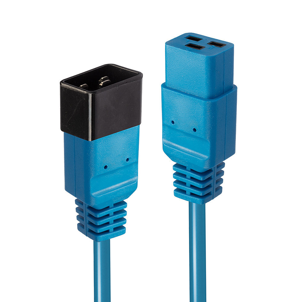 Lindy 3m IEC C19 to C20 Extension Cable, Blue  - Computer Cables - Lindy