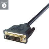 connektgear 2m DisplayPort to DVI-D Connector Cable - Male to Male Gold Connectors