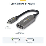 StarTech.com 112B-USBC-HDMI21 video cable adapter 0.2 m USB Type-C HDMI Type A (Standard) Grey