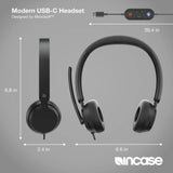 Incase Designed by Microsoft Modern USB-C Headset Wired Head-band Office/Call center USB Type-C Black