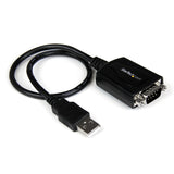 StarTech.com 1 ft USB to RS232 Serial DB9 Adapter Cable with COM Retention - TAA
