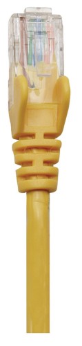 Intellinet Network Patch Cable, Cat6, 0.25m, Yellow, Copper, S/FTP, LSOH / LSZH, PVC, RJ45, Gold Plated Contacts, Snagless, Booted, Lifetime Warranty
